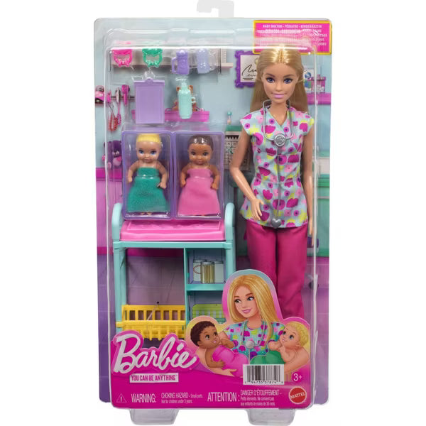 Barbie Careers Baby Doctor Playset with Blonde Fashion Doll, 2 Baby Dolls, Exam Table & Accessories — image 6