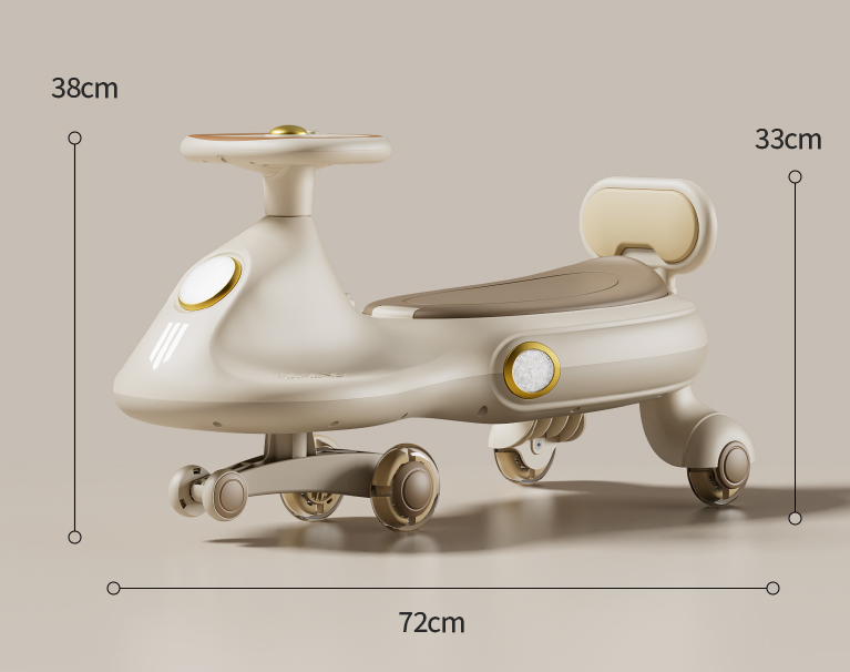 Premium Swing Car With Light & Music Green MN072