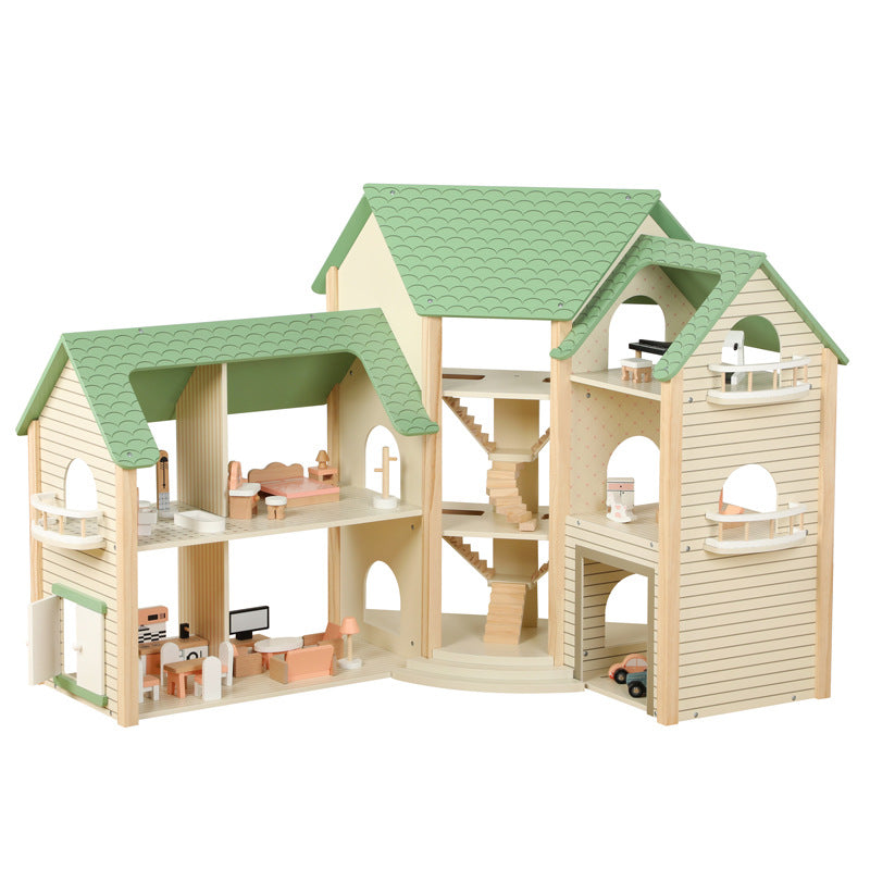 Wooden Dollhouse Green MSN23023