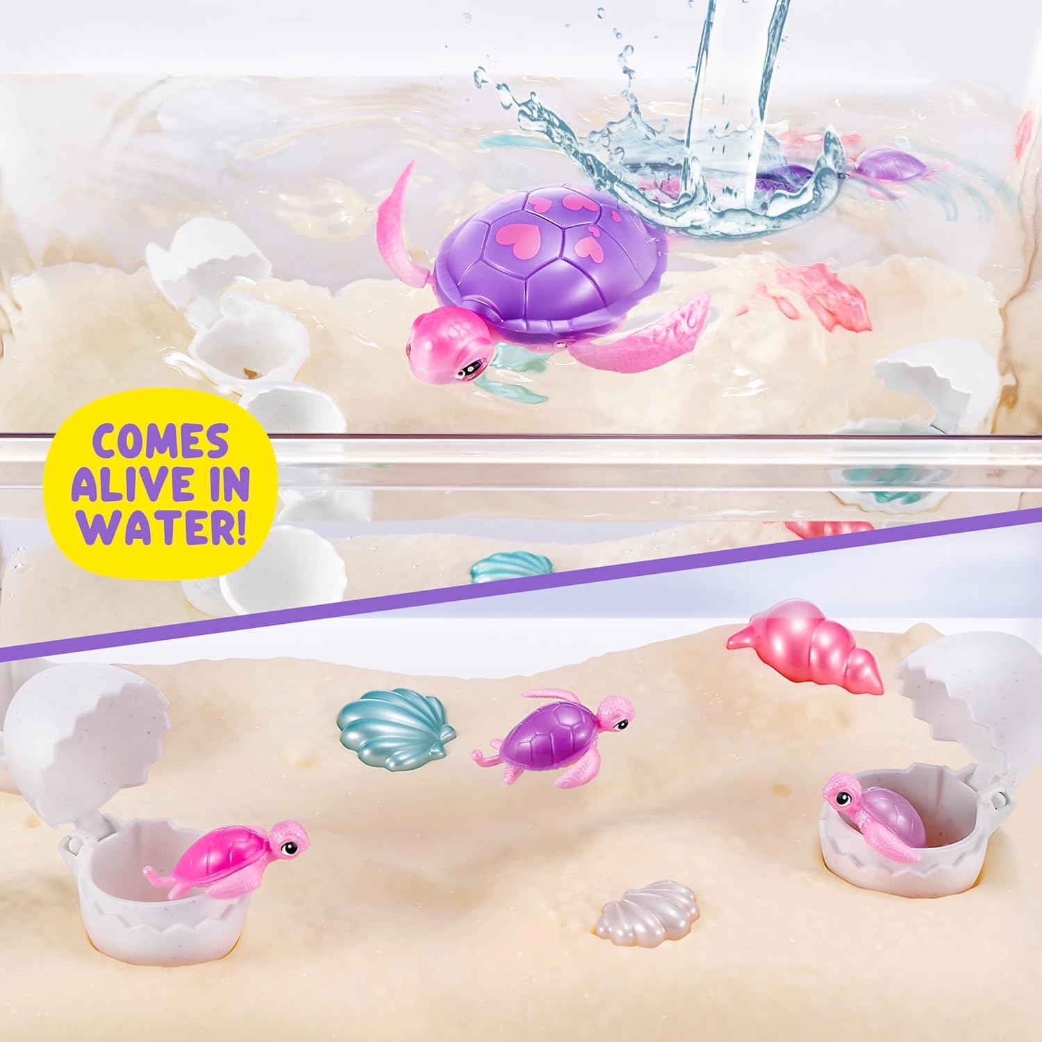 Zuru Pets Alive Mama and Baby Turtle Beach Surprise 9560