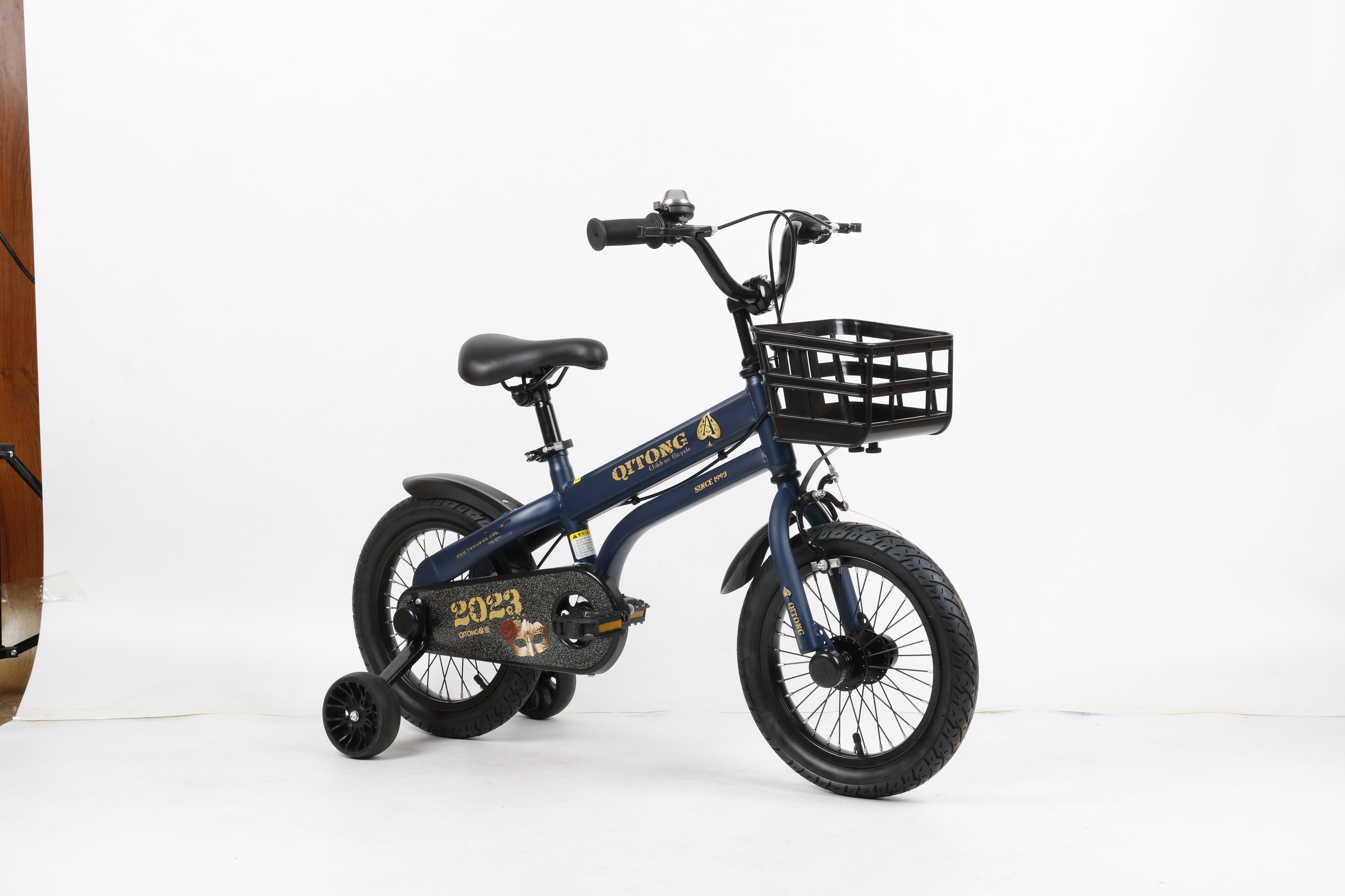 Qitong Bicycle With Basket 14 Inch Blue TN22A08 14IN - Colorland Toys