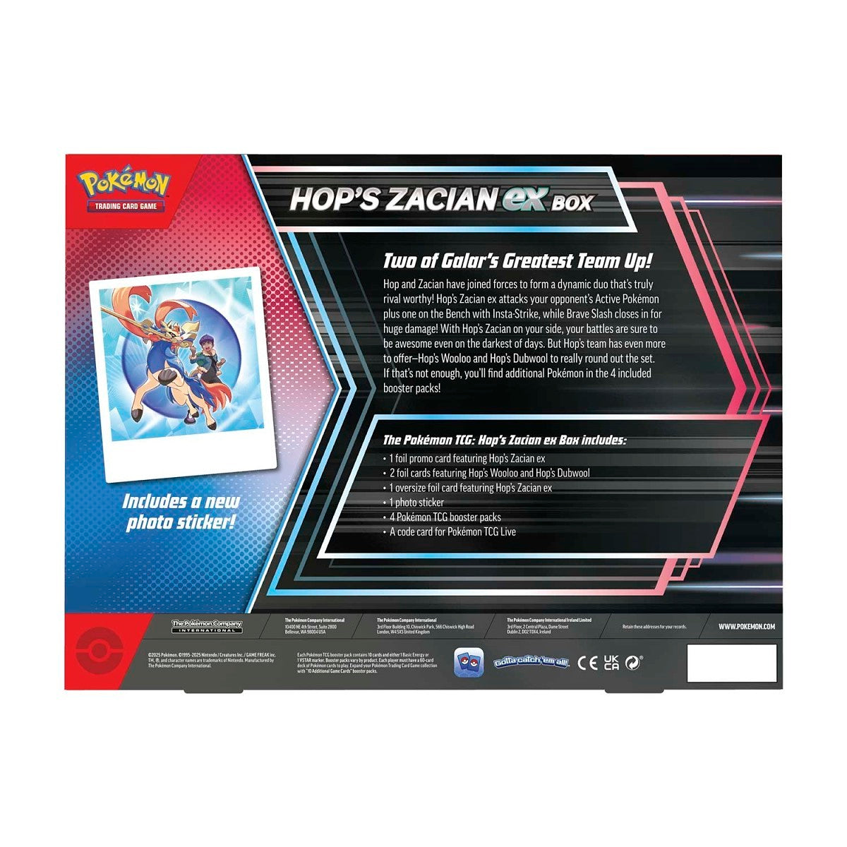 Pokémon TCG: Hop’s Zacian EX Box 10-10134-102 - Colorland Toys