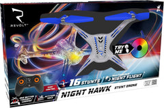 Sam Toys 4-Channel Auto Hover RC Stunt Drone-Blue/Orange X15T