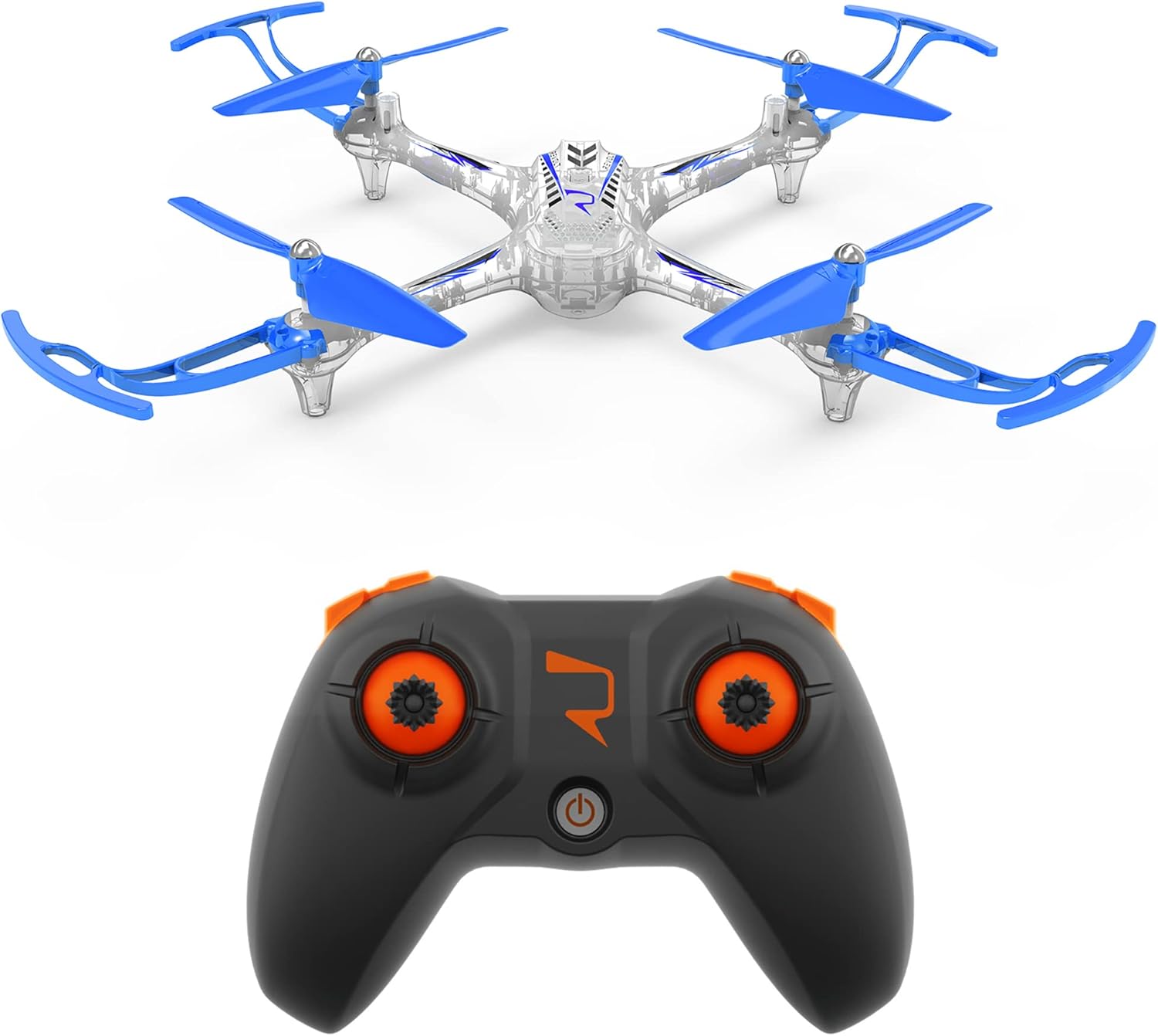 Sam Toys 4-Channel Auto Hover RC Stunt Drone-Blue/Orange X15T