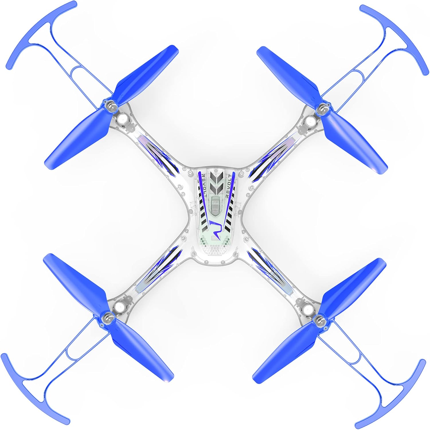 Sam Toys 4-Channel Auto Hover RC Stunt Drone-Blue/Orange X15T