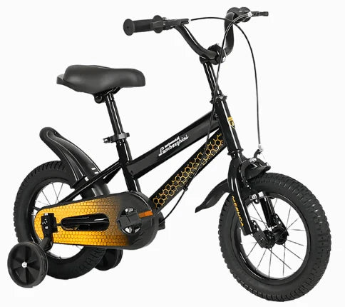 Lamborghini Kids Bicycle 12 Inch Black/Yellow LBK013-YS - Colorland Toys