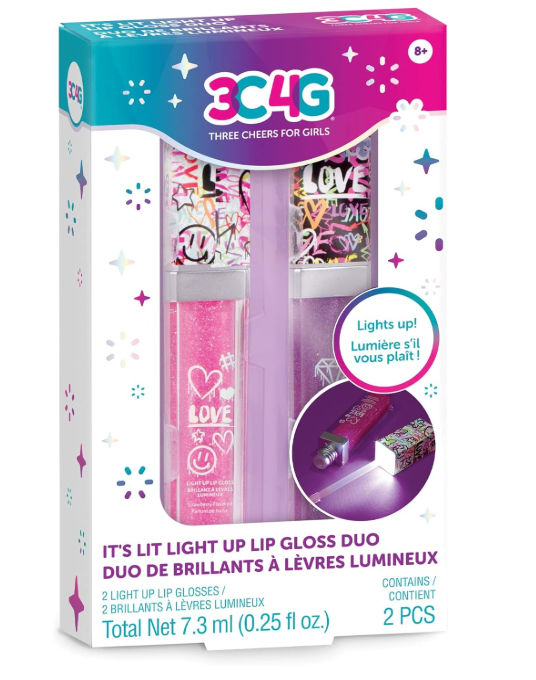 3C4G Graffiti Light Up Lip Gloss 2-Pack 10050 - Colorland Toys