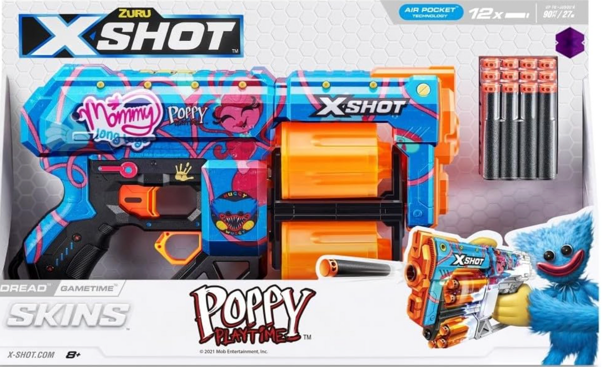 X-Shot Skins Flux Toony Poppy Playtime Blaster - Colorland Toys