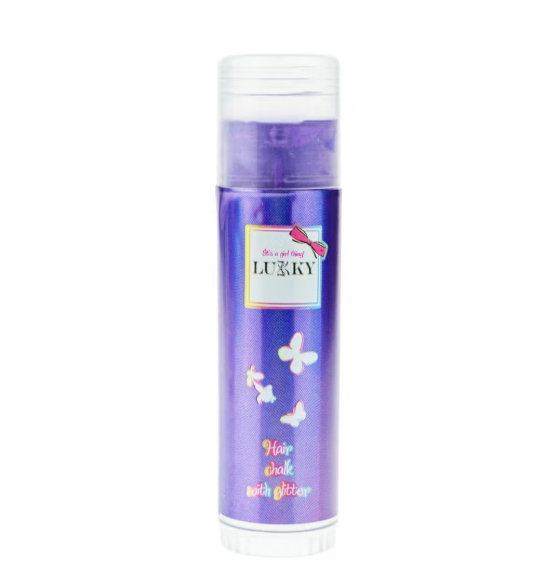 Lukky Hair Chalk with Glitter Strawberry Flavor - Purple 10g LUK-T18858 - Colorland Toys