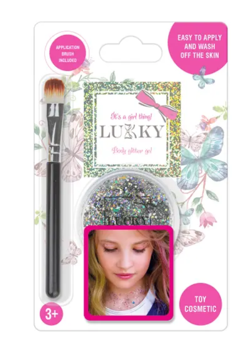 Lukky Body Glitter Gel with Brush - Silver 25ml LUK-T11926 - Colorland Toys