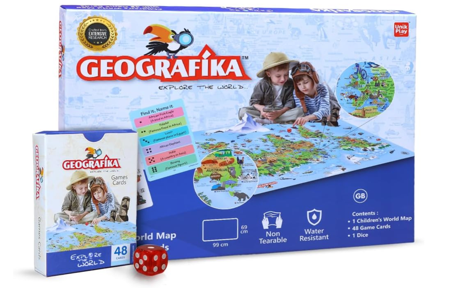 Unikplay Geografika Explore The World Game UPWM-2840/GB03 - Colorland Toys