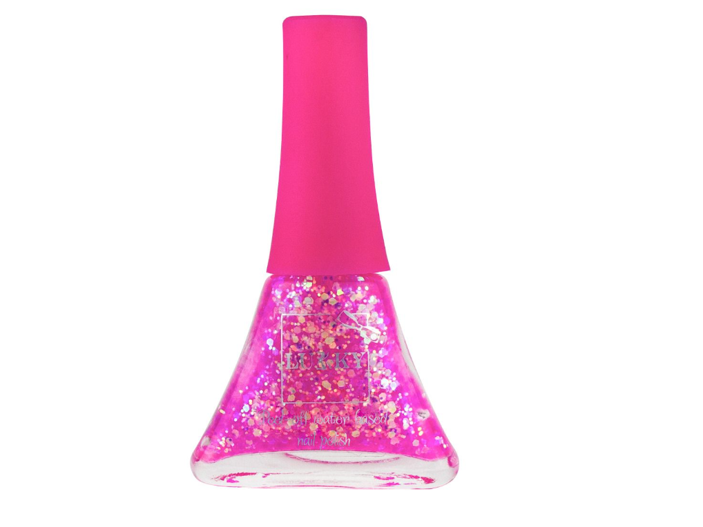 Lukky Peel-Off Nail Polish Confetti Mix - Bright Pink Pearl with Glitter 5.5ml LUK-T16756 - Colorland Toys