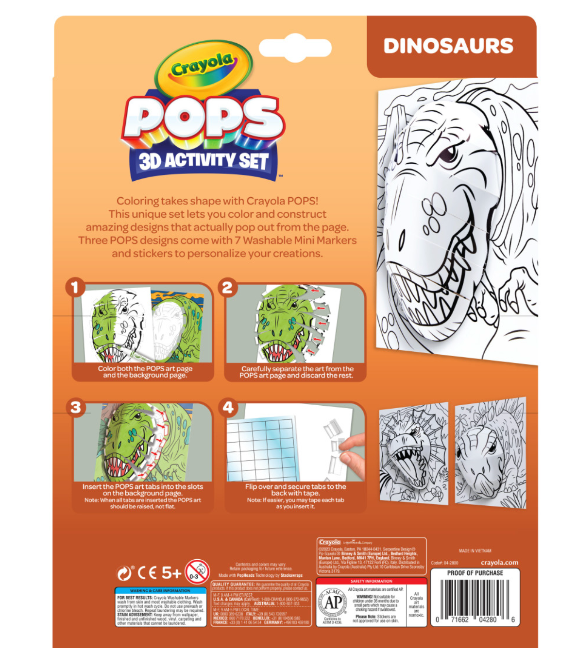 Crayola Pops 3D Activity Set - Dinosaur