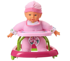 Bambolina Royal Baby Doll with Walker and Accessories 11-Inch BD1830/BAM128347