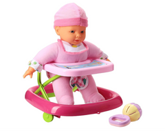 Bambolina Royal Baby Doll with Walker and Accessories 11-Inch BD1830/BAM128347