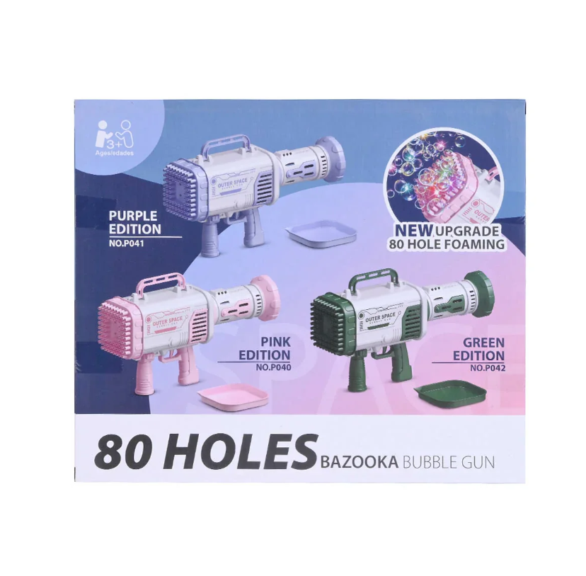 Bazooka Bubble Gun 80 holes P041/P042