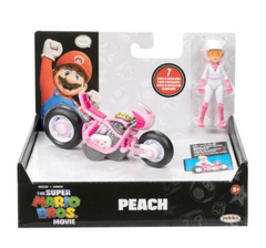 Nintendo The Super Mario Bros. Movie Figure with Kart - Peach 7cm 41769/41721