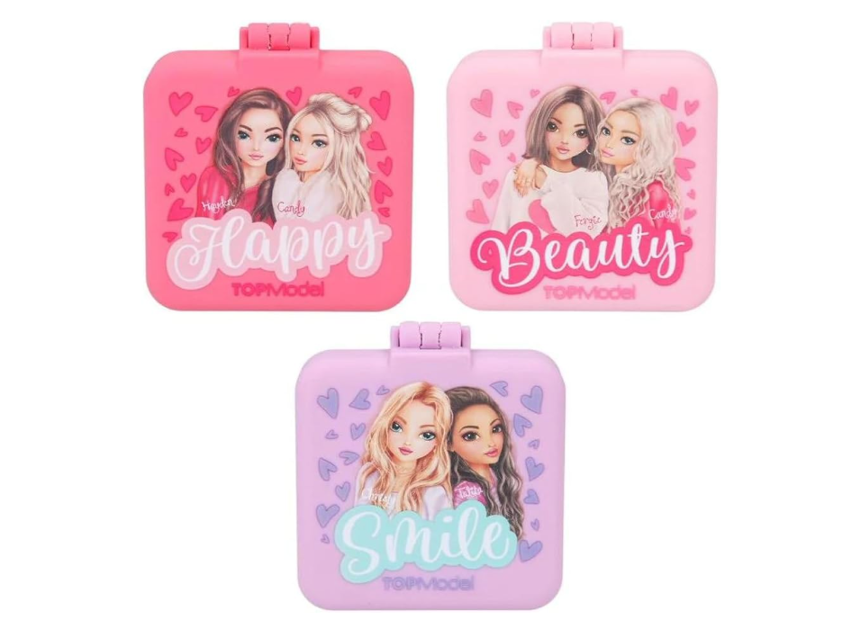 TOPModel Folding Hairbrush with Mirror Beauty Girl TM-12118