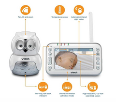VTech Digital Video Baby Monitor 4 3 Owl Housing VTBM4600