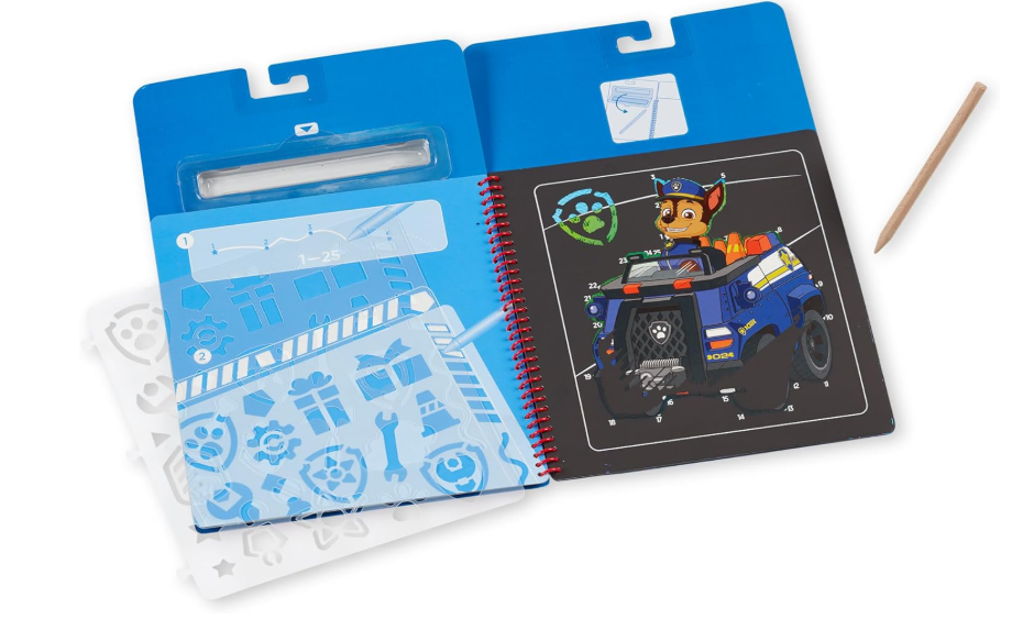 Melissa & Doug Paw Patrol Scratch Art Pad Chase 33259