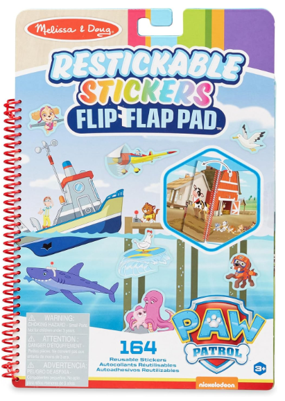Melissa & Doug Paw Patrol Restickable Stickers Flip-Flap 33254