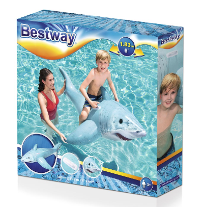 Bestway Realistic Shark Ride-On 1.83mx1.02m 41405