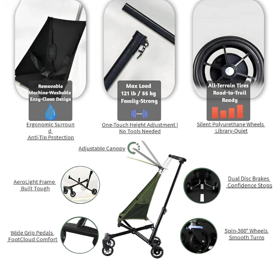 Baby Stroller Green