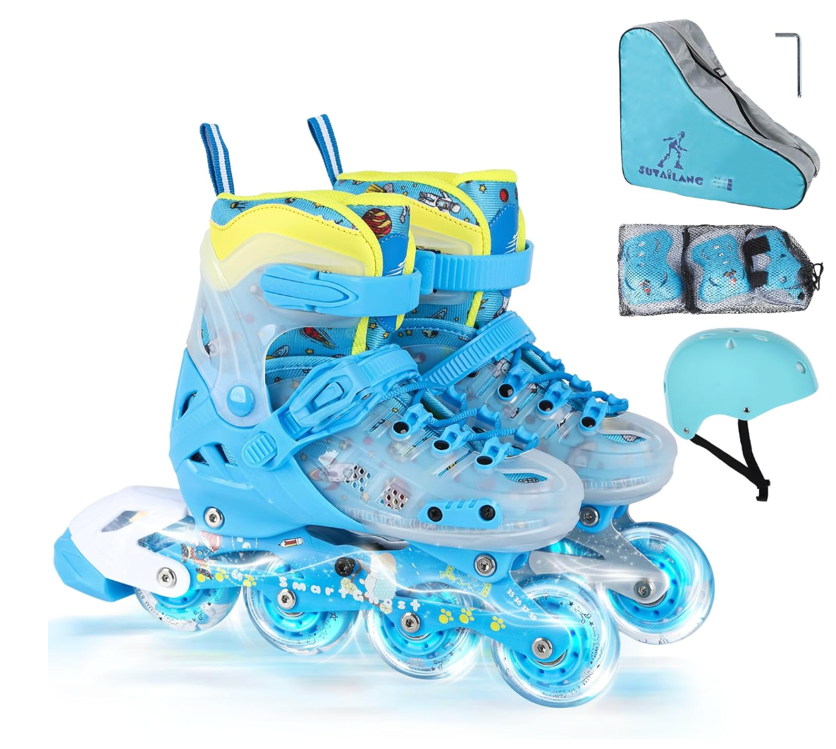 Skate Shoes Size 31-34 Blue Small