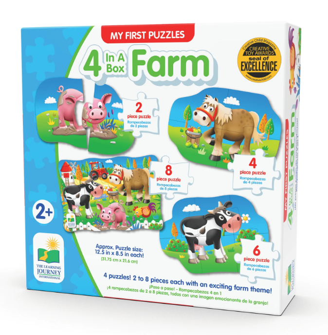 The Learning Journey My First Puzzle Sets 4-In-A-Box Farm 627419