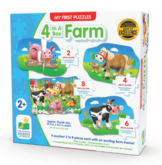 The Learning Journey My First Puzzle Sets 4-In-A-Box Farm 627419