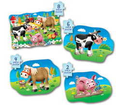 The Learning Journey My First Puzzle Sets 4-In-A-Box Farm 627419