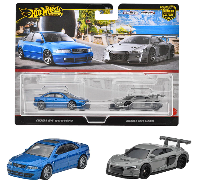 Hot Wheels Premium Car Culture Pack of 2 - Audi S2 Y & Audi R8 LMS HBL96/JDY82
