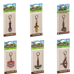 Minecraft Metal Keychains Asst MC6010