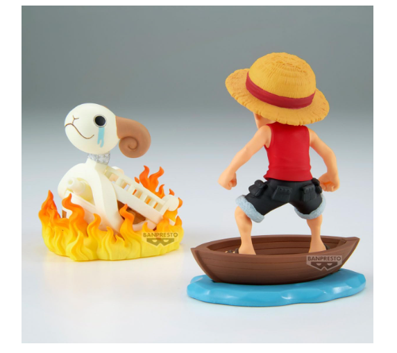 Banpresto One Piece World Collectable Figure Log Stories-Monkey.D.Luffy & Going Merry BP28928P - Colorland Toys
