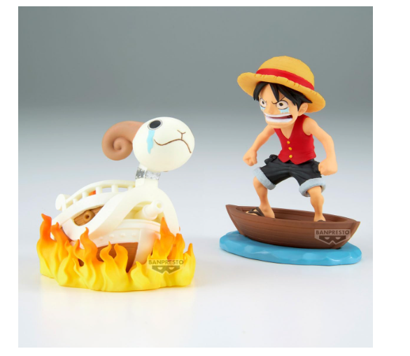 Banpresto One Piece World Collectable Figure Log Stories-Monkey.D.Luffy & Going Merry BP28928P - Colorland Toys