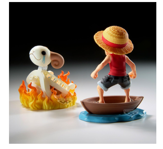 Banpresto One Piece World Collectable Figure Log Stories-Monkey.D.Luffy & Going Merry BP28928P - Colorland Toys