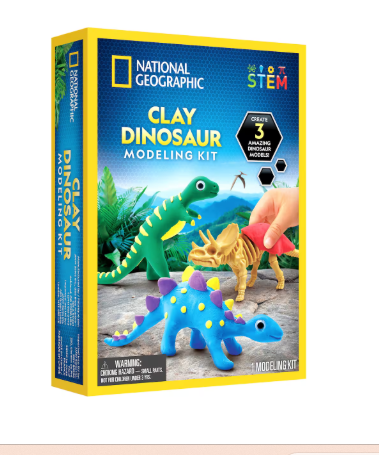 National Geographic Dino Skeletons With Modeling Clay RTCLAYDINO - Colorland Toys