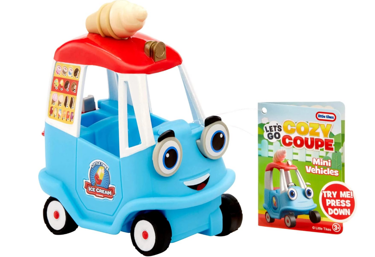 Little Tikes Let's Go Cozy Coupe - Ice Cream Truck Mini Push and Play Vehicle LIT-661211/661259EUC