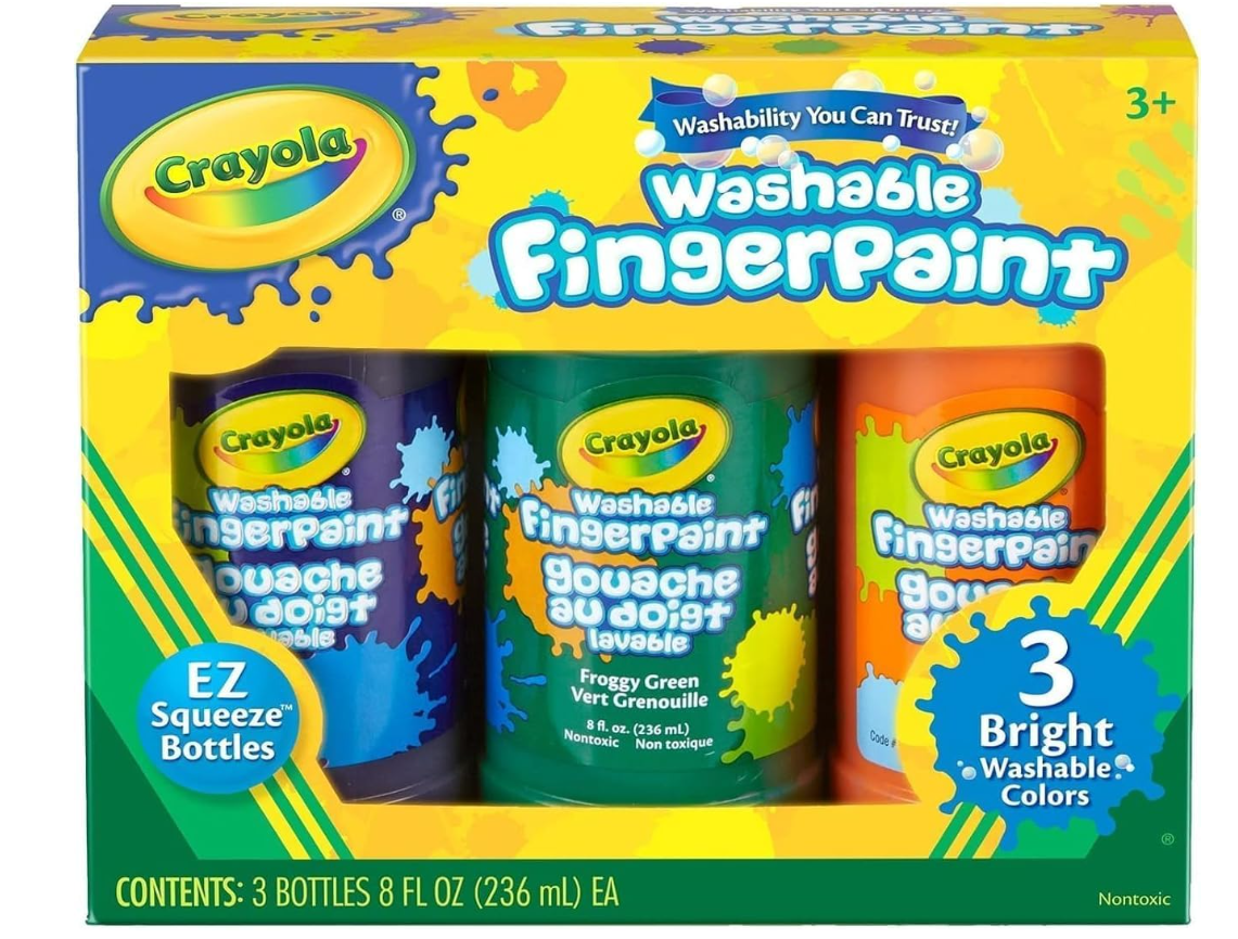 Crayola Washable Fingerpaints Bold Colors 3ct 8oz 55-1310