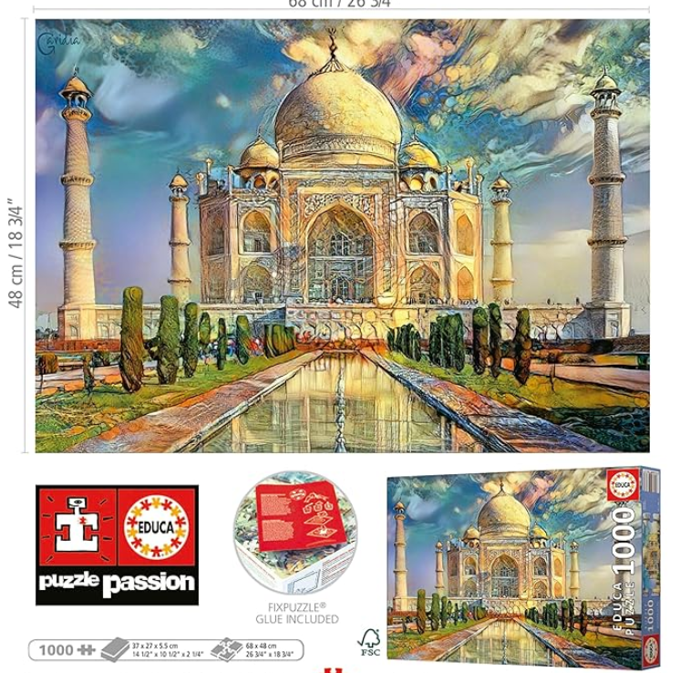 Educa Taj Mahal Puzzle 1000pcs 19613 - Colorland Toys
