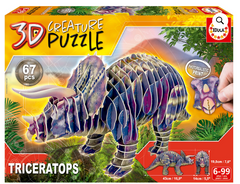 Educa Triceratops 3D Creature Puzzle 19183 - Colorland Toys