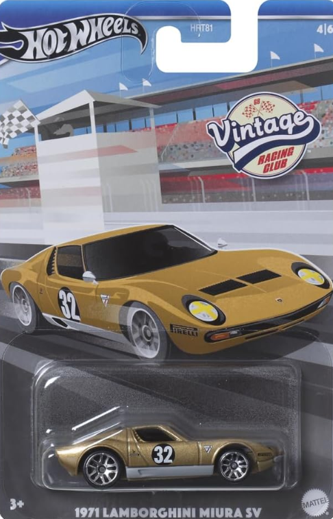 Hotwheels Themed Vintage 1971 Lamborghini Mura SV Diecast Car HRV03/HRT81 - Colorland Toys