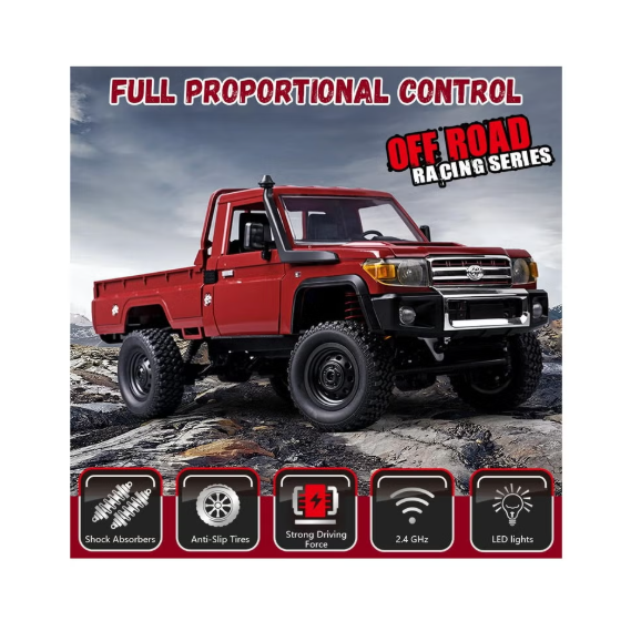 MyToys Toyota Land Cruiser 4x4 RC Car 1:12 Scale MN-82 - Colorland Toys