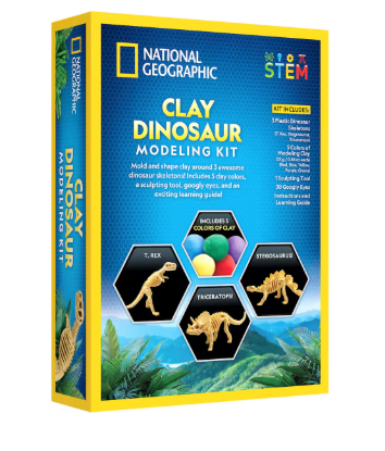 National Geographic Dino Skeletons With Modeling Clay RTCLAYDINO - Colorland Toys