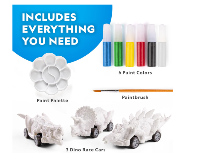National Geographic Paint Your Own Dino Race Cars RTDINOCAR - Colorland Toys