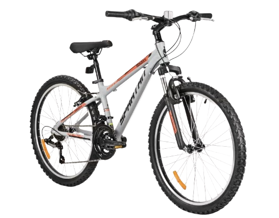 Spartan Bicycle 24-Inch Galaxy MTB - Gray/Orange SP-3230