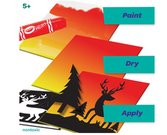 Crayola Craft Paint Stick Silhouette Art Forest 54-1086
