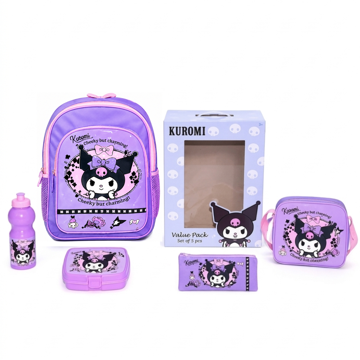 Sanrio Kuromi 5 In 1 Backpack 14-Inch FKVPB14-406