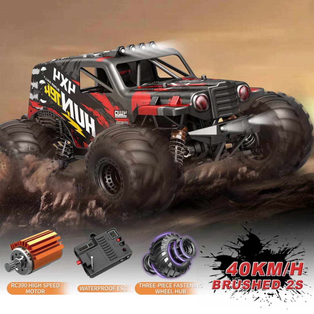 Polar Lights 4-WD Monster Truck RC Car Red 1:14 Scale HS14311 - Colorland Toys
