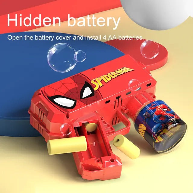 Mesuca Spiderman Bubble Gun With Bubble Liquid 76075